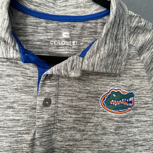 Florida Gators Men's Colosseum Polo Shirt Game Day Gray Size Medium - Picture 1 of 5